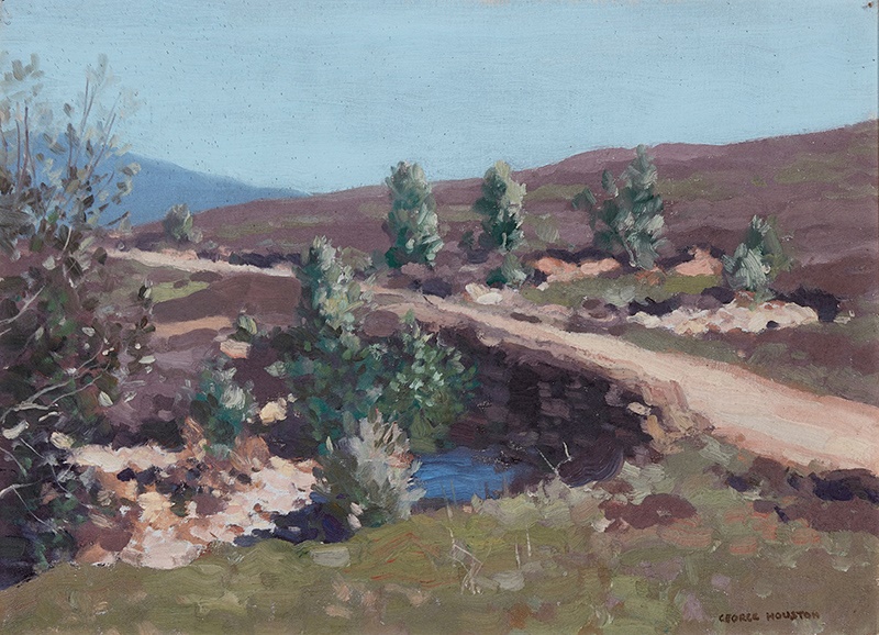 LOT 153A | GEORGE HOUSTON R.S.A, R.S.W., R.G.I (SCOTTISH 1869-1947) | THE OLD ROAD, GLENORCHY Signed, oil on canvas | 46cm x 61cm (18in x 24in) | £800 - £1,200 + fees